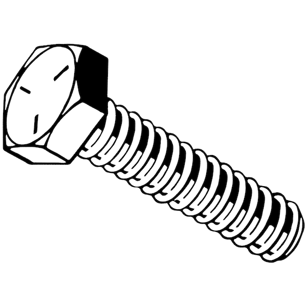 Midwest Fastener Grade 5, 5/8"-11 Hex Head Cap Screw, Zinc Plated Steel, 4-1/2 in L, 2 PK 934047 - main